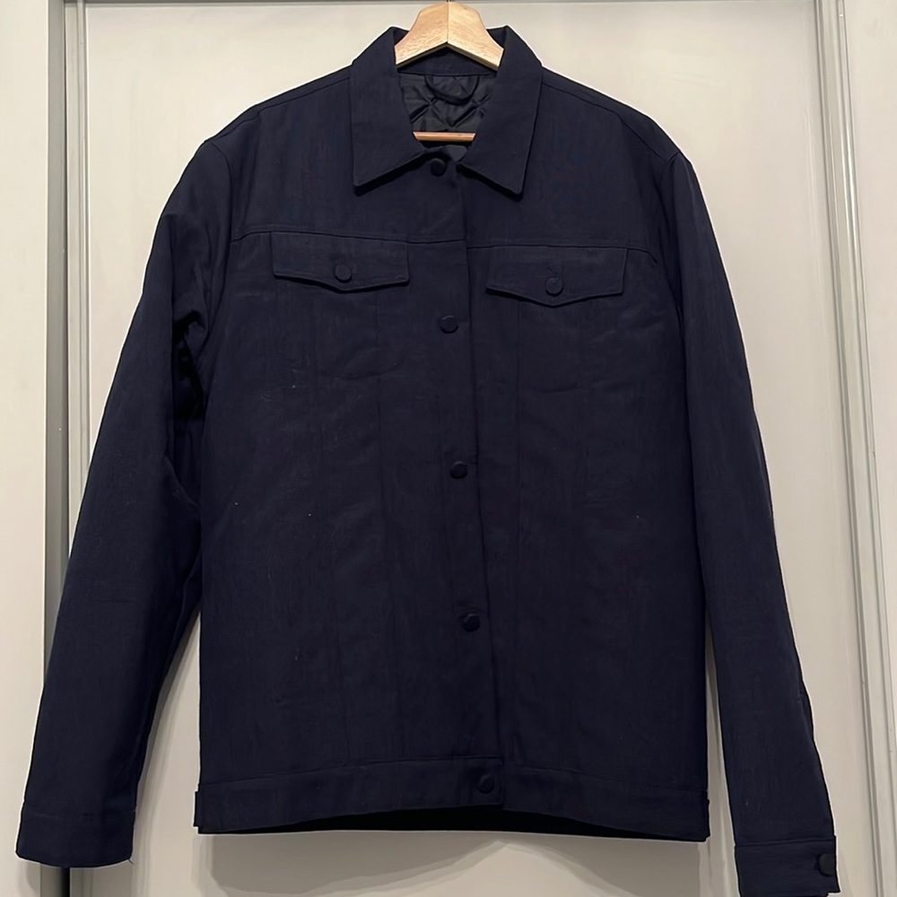 Matthew Miller quilted monochrome shirt jacket